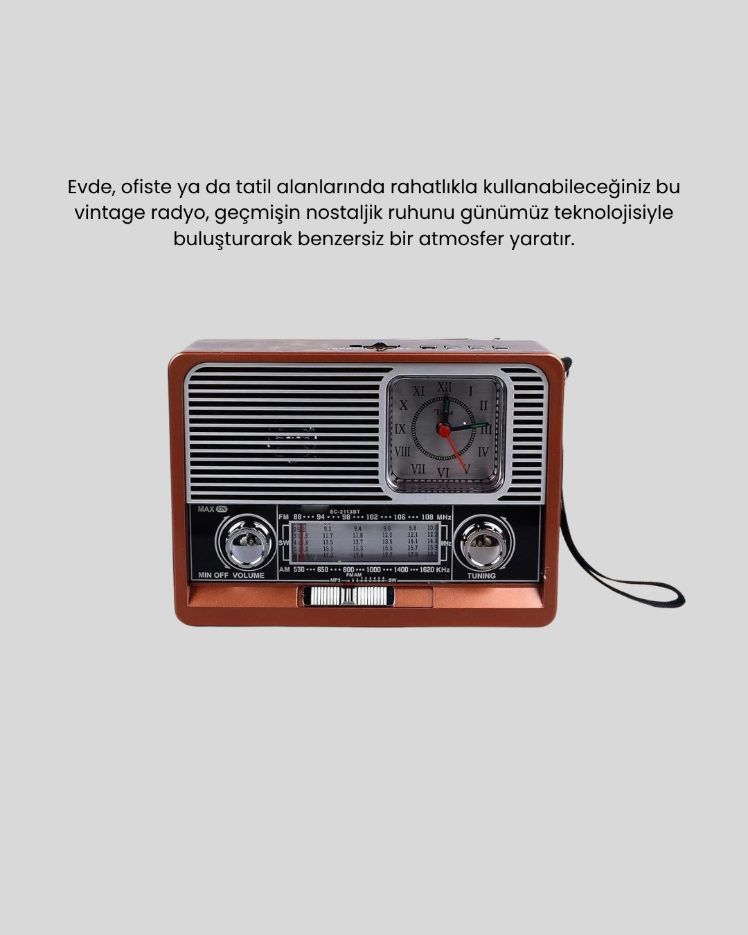 Dekoratif Vintage Radyo – Klasik Görünüm, Modern Fonksiyon Ve Uzun Ömürlü Kullanım ( Lisinya ) Dekoratif Vintage Radyo – Klasik Görünüm, Modern Fonksiyon Ve Uzun Ömürlü Kullanım ( Lisinya )