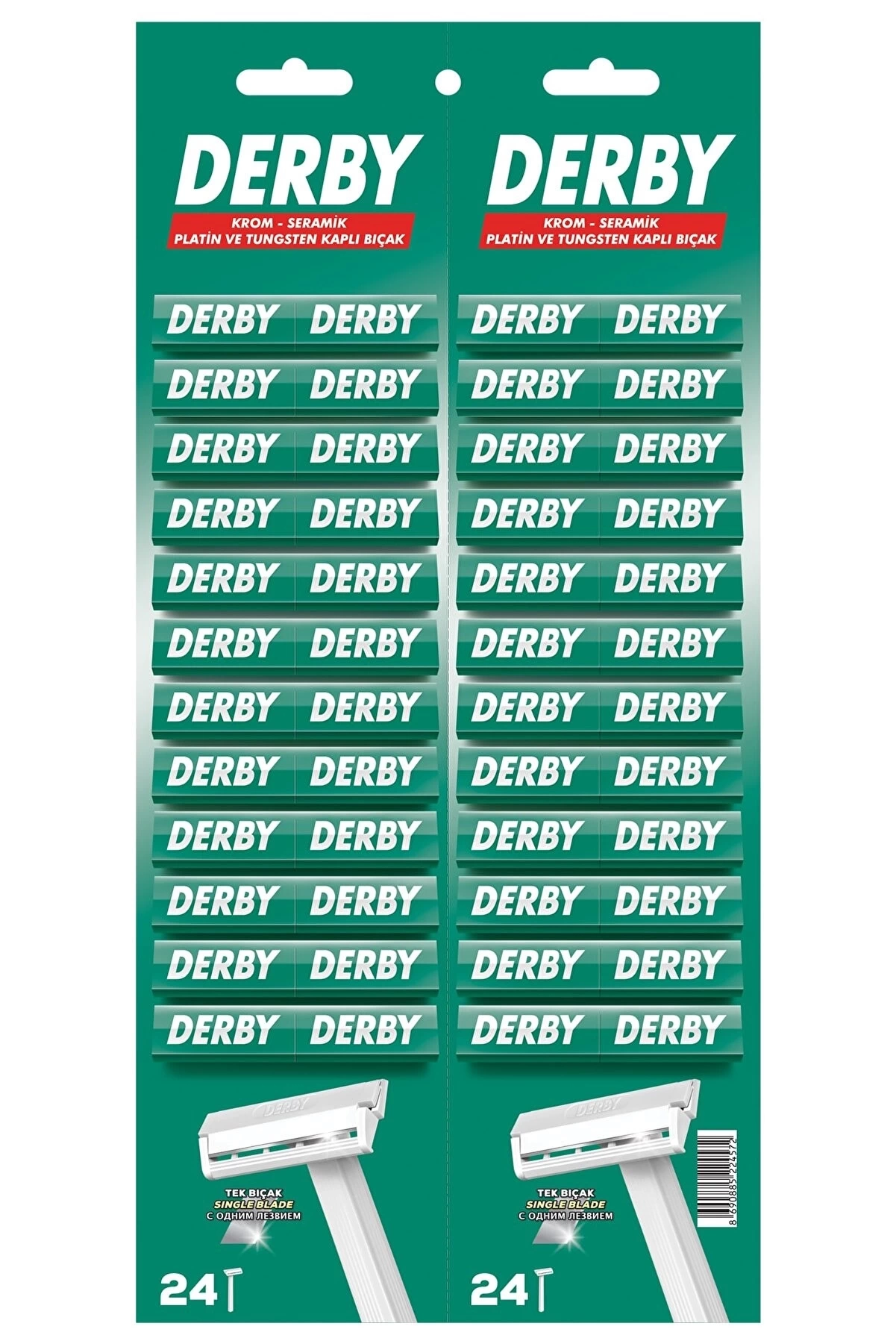 Derby Tek Bıçak Kartela 48'li ( Lisinya )