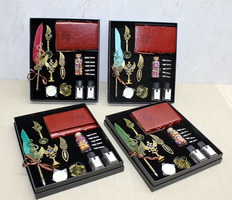 Deri Defterli Divit Hokka Ve Mühür Seti Model 1 ( Lisinya ) Deri Defterli Divit Hokka Ve Mühür Seti Model 1 ( Lisinya )