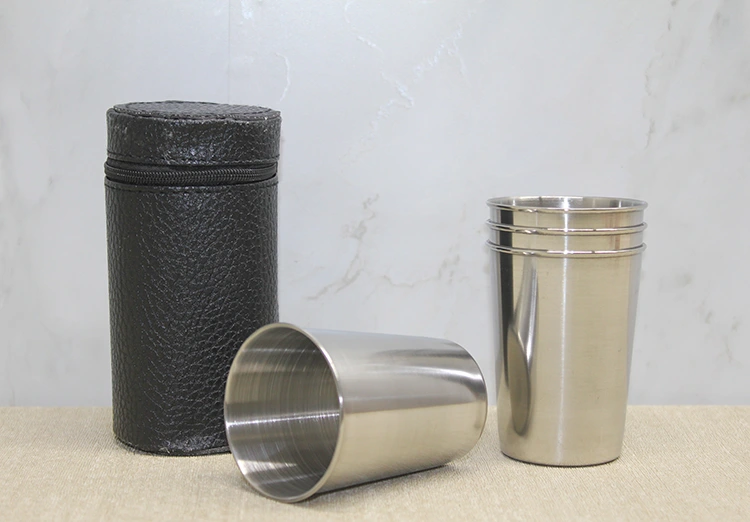 Deri Kılıflı 4'lü Shot Bardak ( Lisinya ) Deri Kılıflı 4'lü Shot Bardak ( Lisinya )