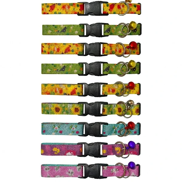 Desenli Zilli Kedi Tasması ( Lisinya )