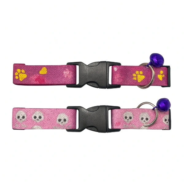 Desenli Zilli Kedi Tasması ( Lisinya )