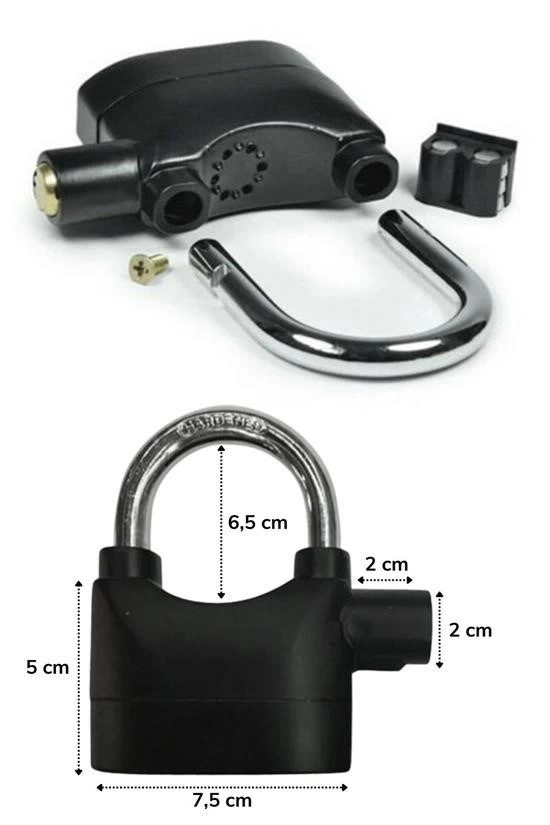 Desibel Siyah Alarmlı Çok Fonksiyonlu Ekstra Güvenlikli Kare Asma Dolap Kilidi ( Lisinya ) Desibel Siyah Alarmlı Çok Fonksiyonlu Ekstra Güvenlikli Kare Asma Dolap Kilidi ( Lisinya )