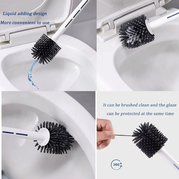 Deterjan Hazneli Silikon Tuvalet Fırçası ( Lisinya )