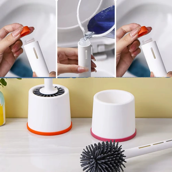 Deterjan Hazneli Silikon Tuvalet Fırçası ( Lisinya )