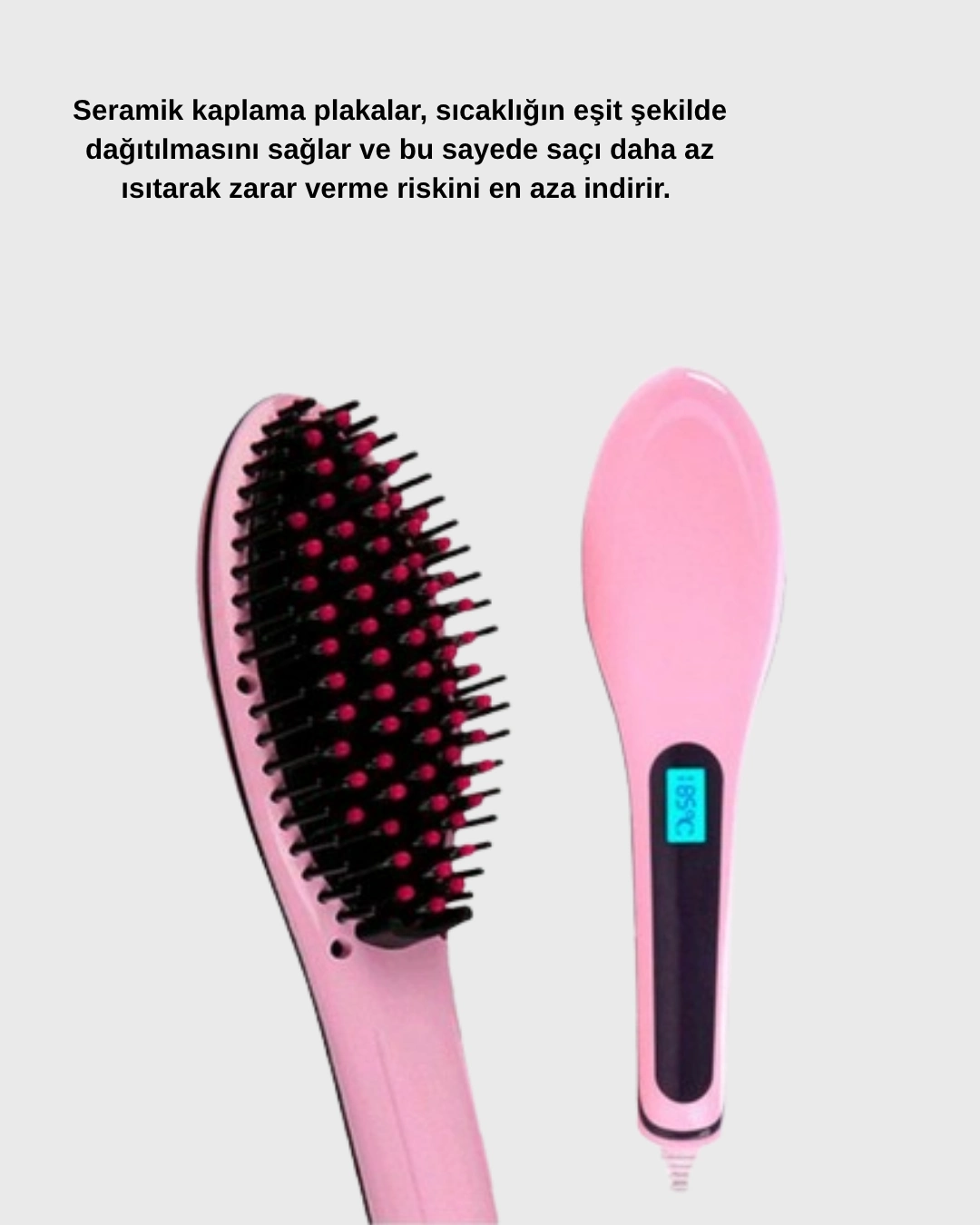 Dijital Ekranlı Saç Düzleştirici İyon Teknolojili 80-230°c Ayarlı ( Lisinya )