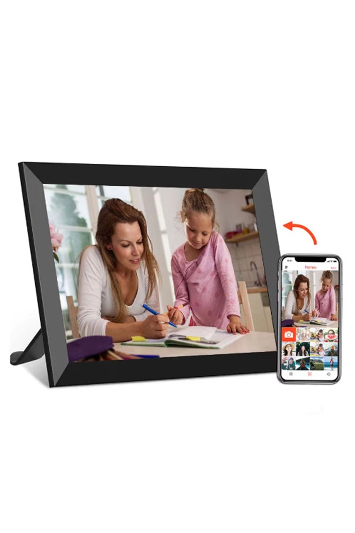 Dijital Fotoğraf Çerçevesi Kablosuz 10.1 İnç 32gb Dokunmatik Ekran, Uygulama Üzerinden Fotoğraf/video Paylaşımı ( Lisinya )