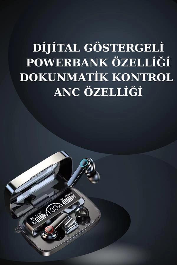 Dijital Göstergeli Powerbank Bluetooth Kulaklık Ve Yeni Nesil Amoled Ekran Akıllı Saat ( Lisinya )