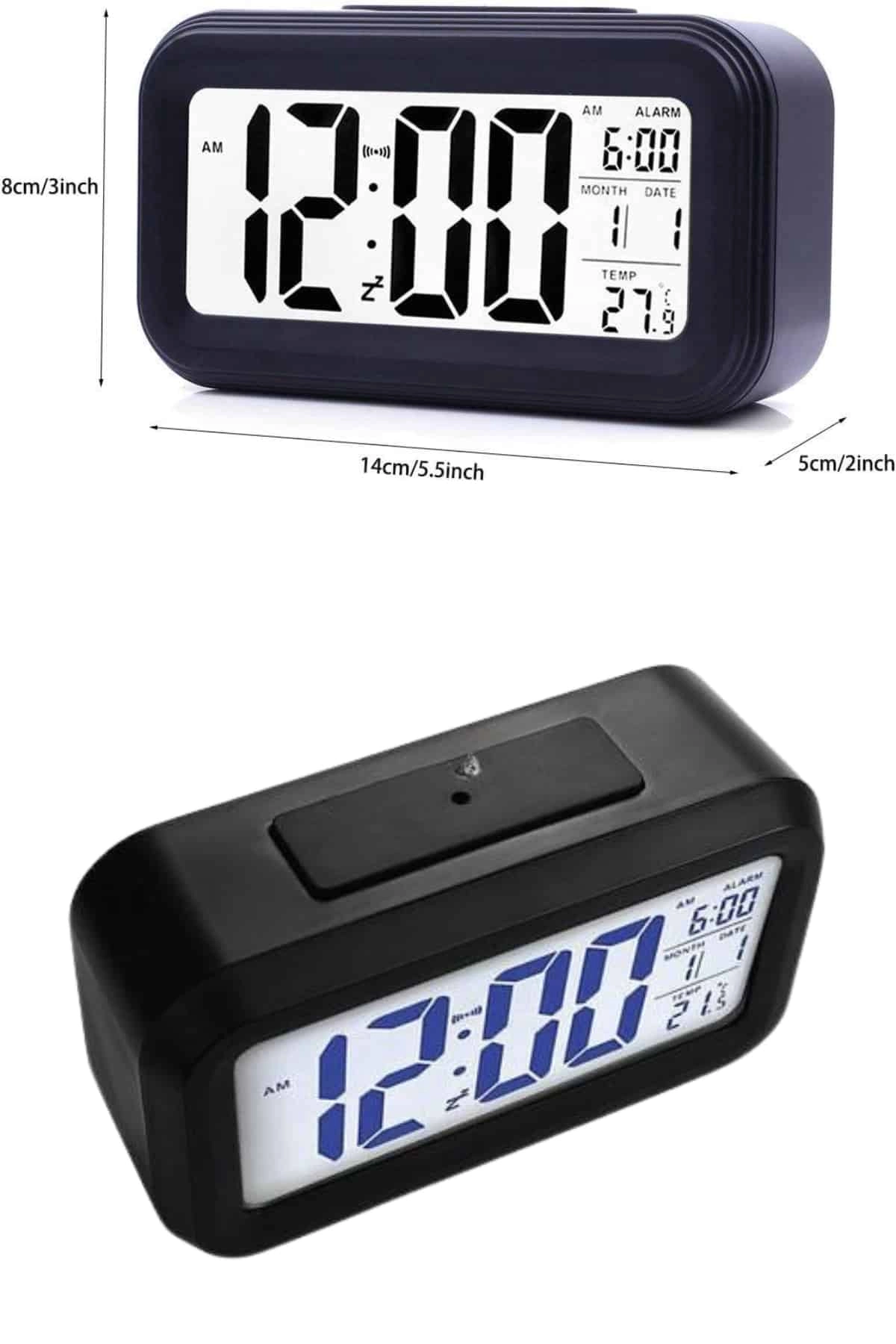 Dijital Işıklı Alarmlı Çalışma Masası Ekran Pilli Çalar Saat ( Lisinya )