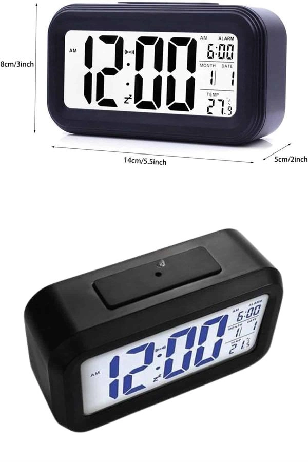 Dijital Işıklı Alarmlı Çalışma Masası Ekran Pilli Çalar Saat ( Lisinya )