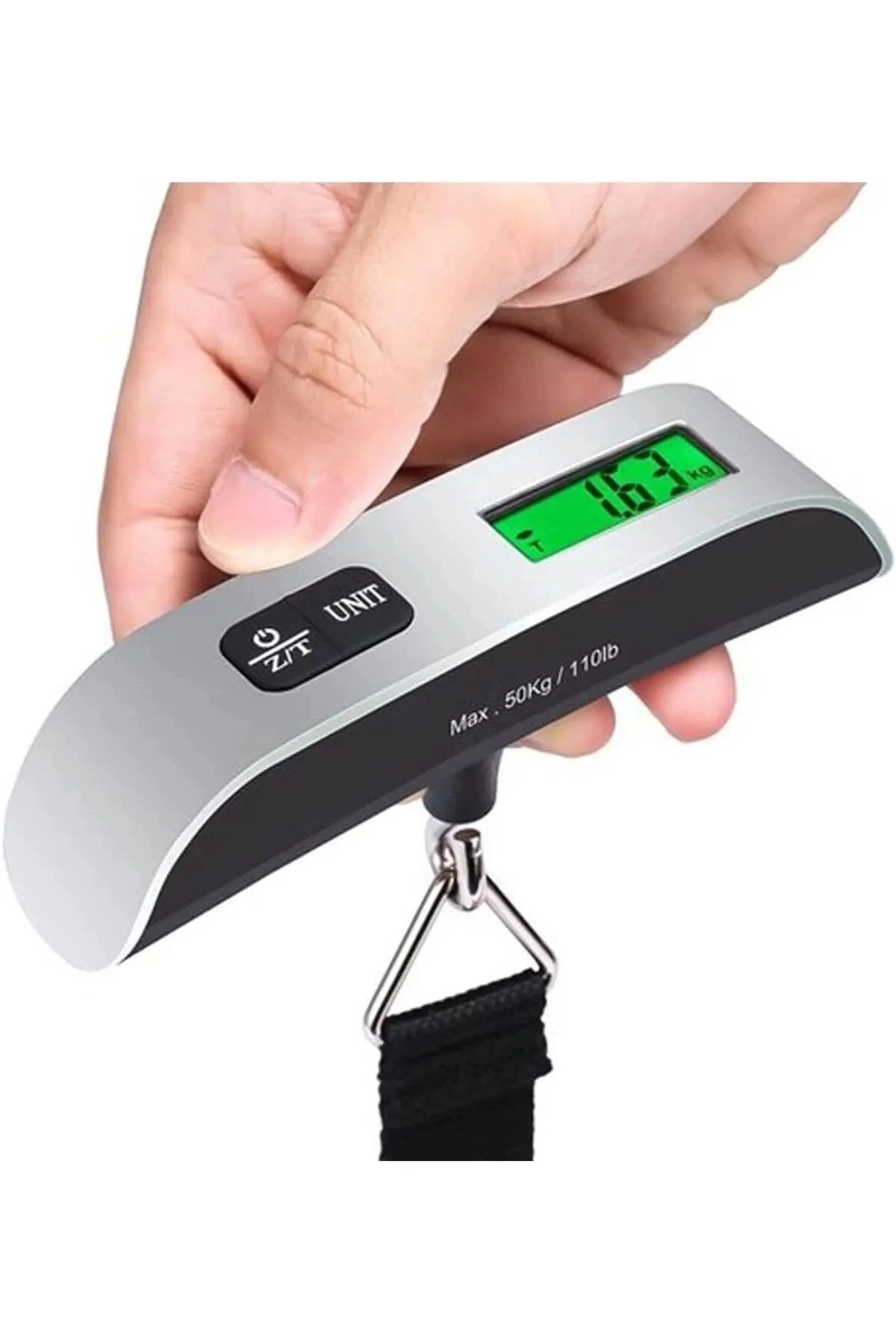 Dijital Işıklı Elektronik Askılı El Bagaj Tartısı Bavul Kantarı Seyahat Çantası 50kg ( Lisinya )