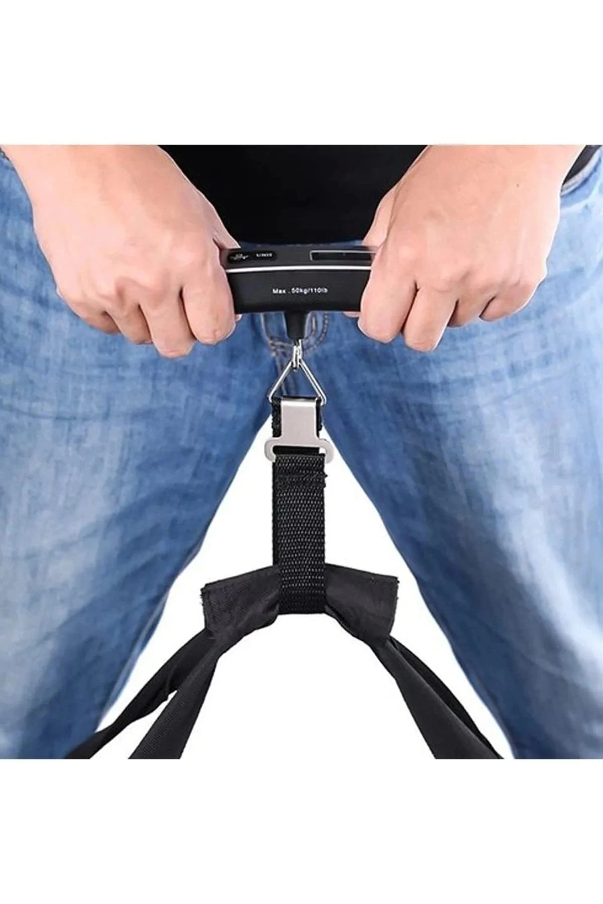 Dijital Işıklı Elektronik Askılı El Bagaj Tartısı Bavul Kantarı Seyahat Çantası 50kg ( Lisinya )