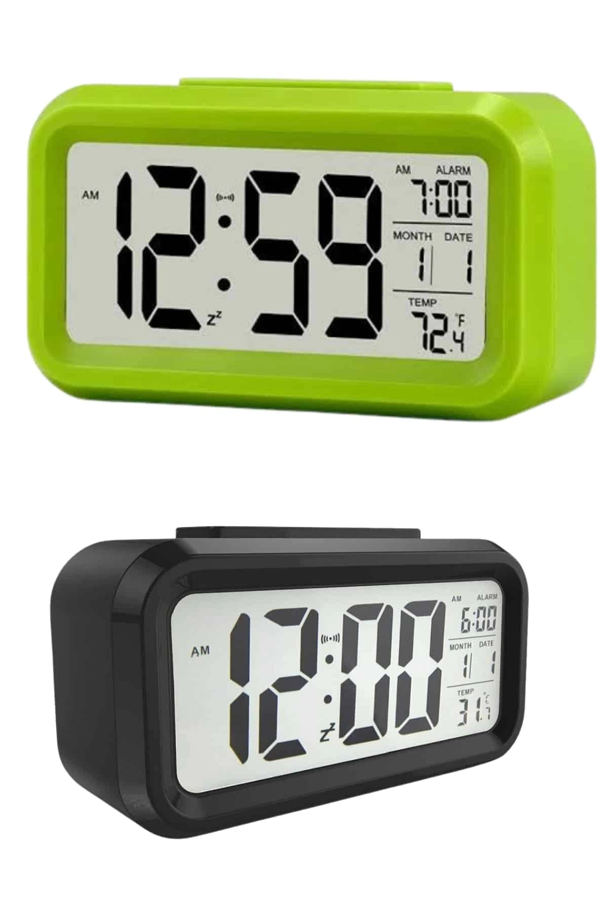 Dijital Masa Saati Termometre Takvim Led Ekran Pilli Ev Ofis Masası ( Lisinya )