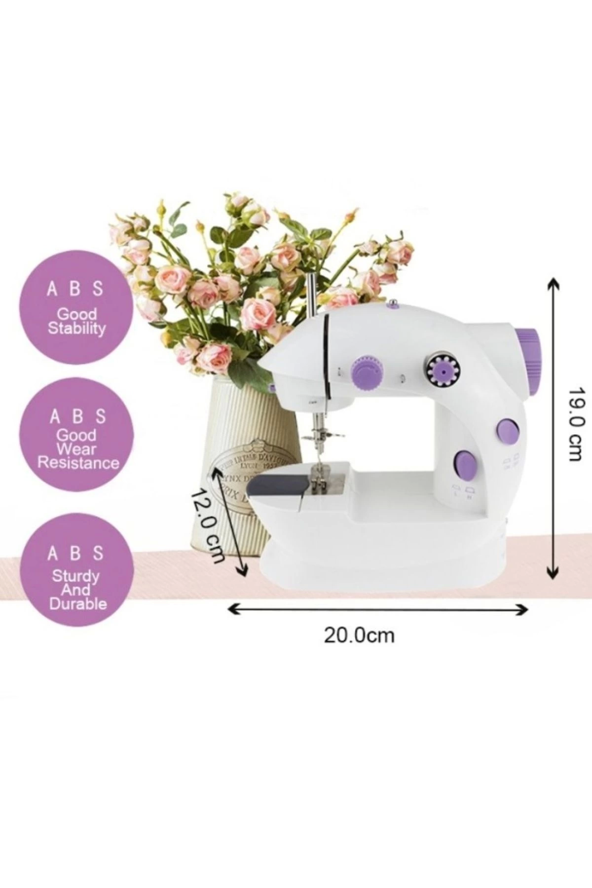 Dikiş Makinesi Sew Whiz Elektrikli Veya Pille Çalışabilen Çift Kademeli Işıklı Mini ( Lisinya ) Dikiş Makinesi Sew Whiz Elektrikli Veya Pille Çalışabilen Çift Kademeli Işıklı Mini ( Lisinya )