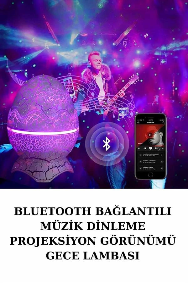 Dinozor Speaker Renk Değiştirme Projeksiyon Modu Bluetooth Hoparlör Gece Lambası ( Lisinya ) Dinozor Speaker Renk Değiştirme Projeksiyon Modu Bluetooth Hoparlör Gece Lambası ( Lisinya )