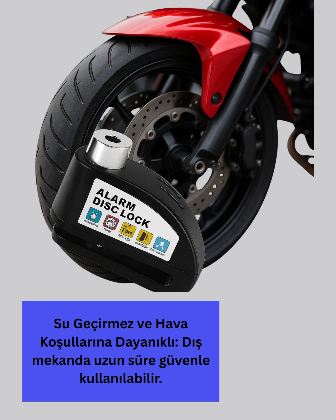 Disk Fren Kilidi Alarmlı Anti Hırsızlık Motosiklet Scooter Bisiklet ( Lisinya )
