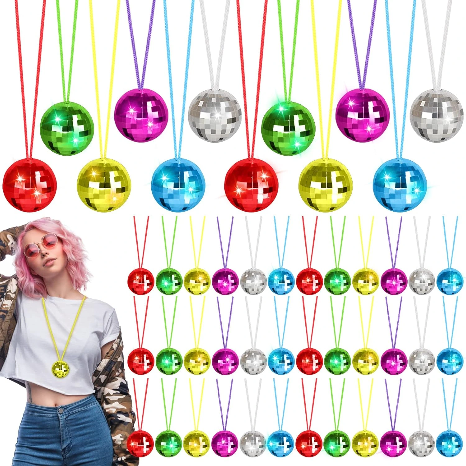 Disko Topu Kolye Seti 6 Adet ( Lisinya ) Disko Topu Kolye Seti 6 Adet ( Lisinya )