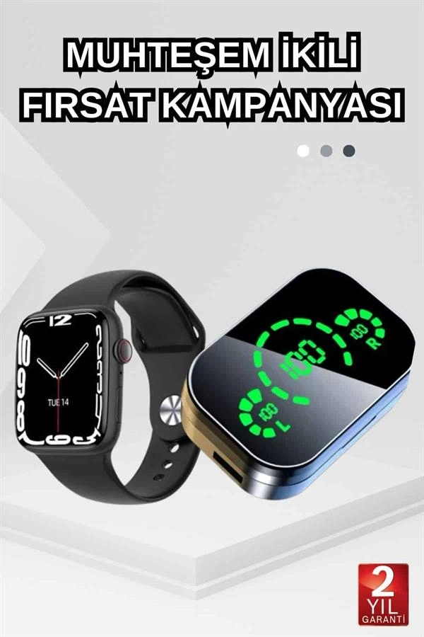 Dokunmatik Akıllı Saat Yeni Nesil Kulaklık Kampanyası Anc Özelliği Yüksek Ses Kaliteli ( Lisinya )