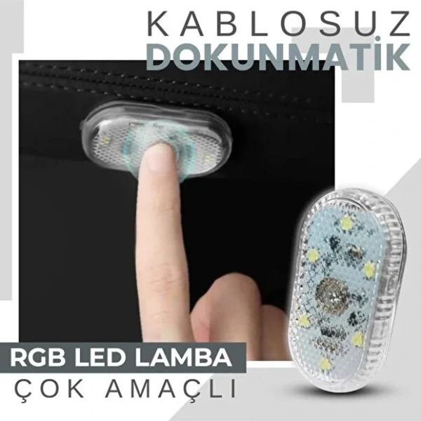 Dokunmatik Mini 6 Led Rgb Işık ( Lisinya )