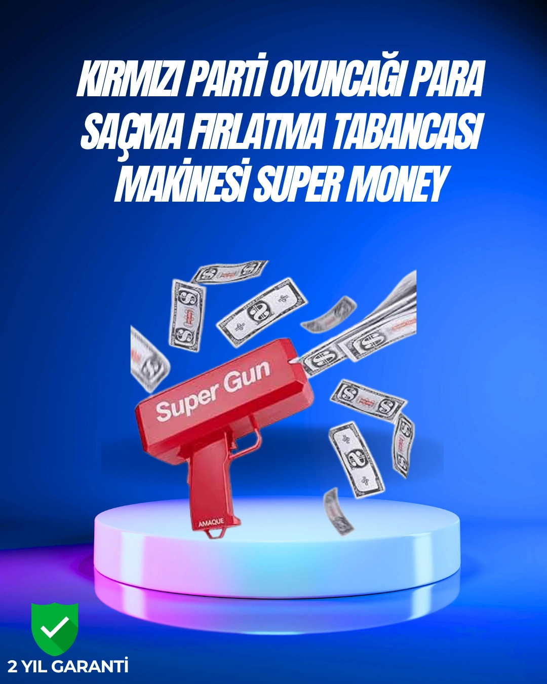 Dolar Boyutunda Kâğıt Atışı Yapan Pil İle Çalışan Oyuncak Tabanca ( Lisinya )