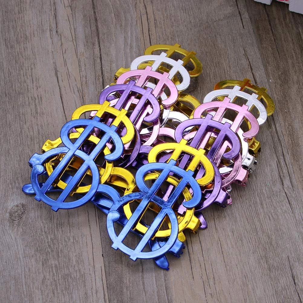 Dolar Şekilli Metalize Parti Gözlüğü 6 Adet ( Lisinya ) Dolar Şekilli Metalize Parti Gözlüğü 6 Adet ( Lisinya )