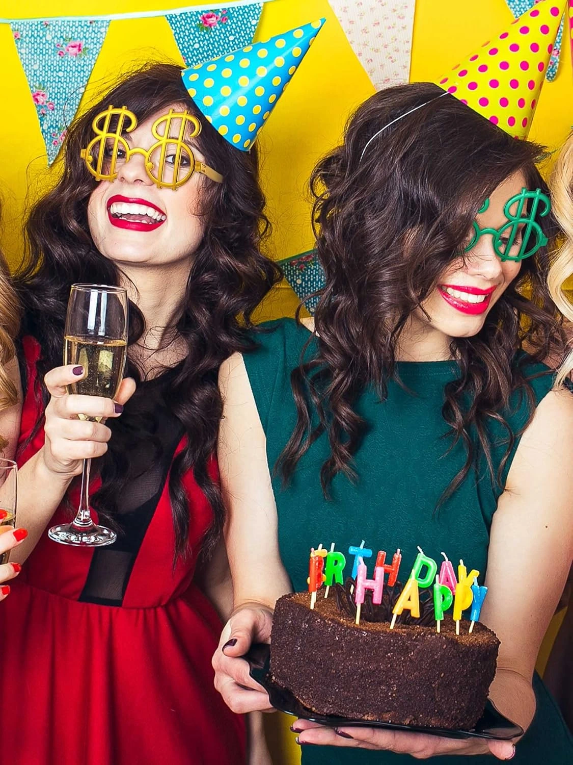 Dolar Şekilli Metalize Parti Gözlüğü 6 Adet ( Lisinya ) Dolar Şekilli Metalize Parti Gözlüğü 6 Adet ( Lisinya )