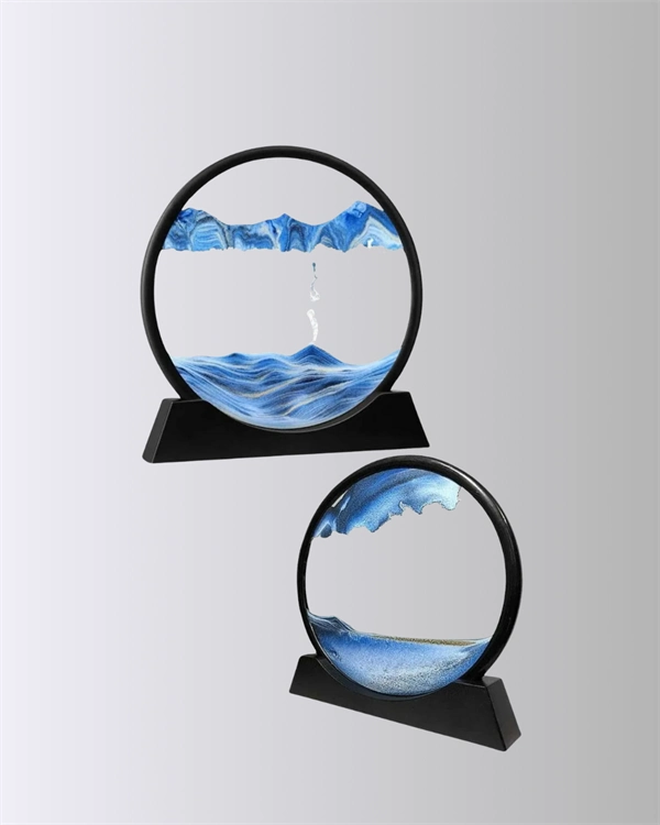 Döndürülebilir Dinamik Kum Tablosu – Stres Giderici, Yüksek Kaliteli Cam Ve Doğal Kum İle Sanatsal Masa Dekoru ( Lisinya )