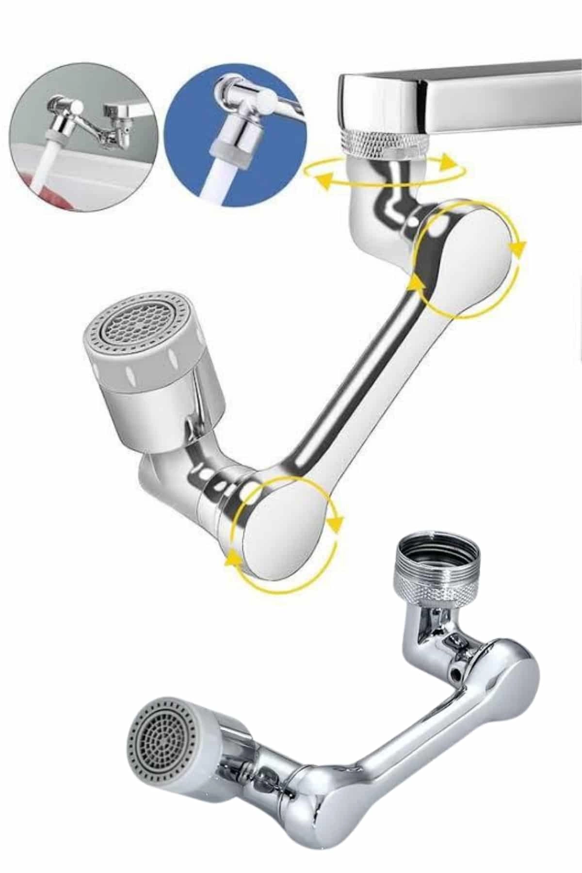 Dönen Musluk Başlığı 1080 Derece Ayarlanabilir Filtreli Sprey Uç ( Lisinya ) Dönen Musluk Başlığı 1080 Derece Ayarlanabilir Filtreli Sprey Uç ( Lisinya )