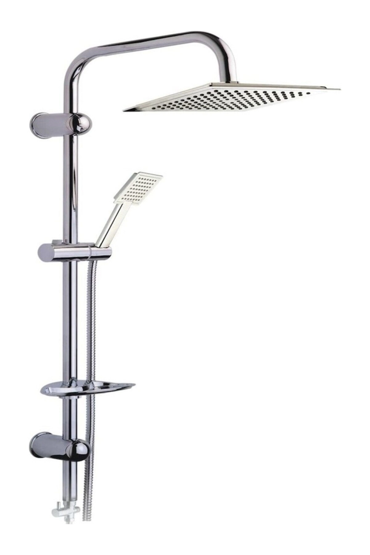 Dubai Yeni Nesil Yağmurlama Etkili Krom Duş Robotu Seti - Fonksiyonel Tepe Duş Takımı ( Lisinya )