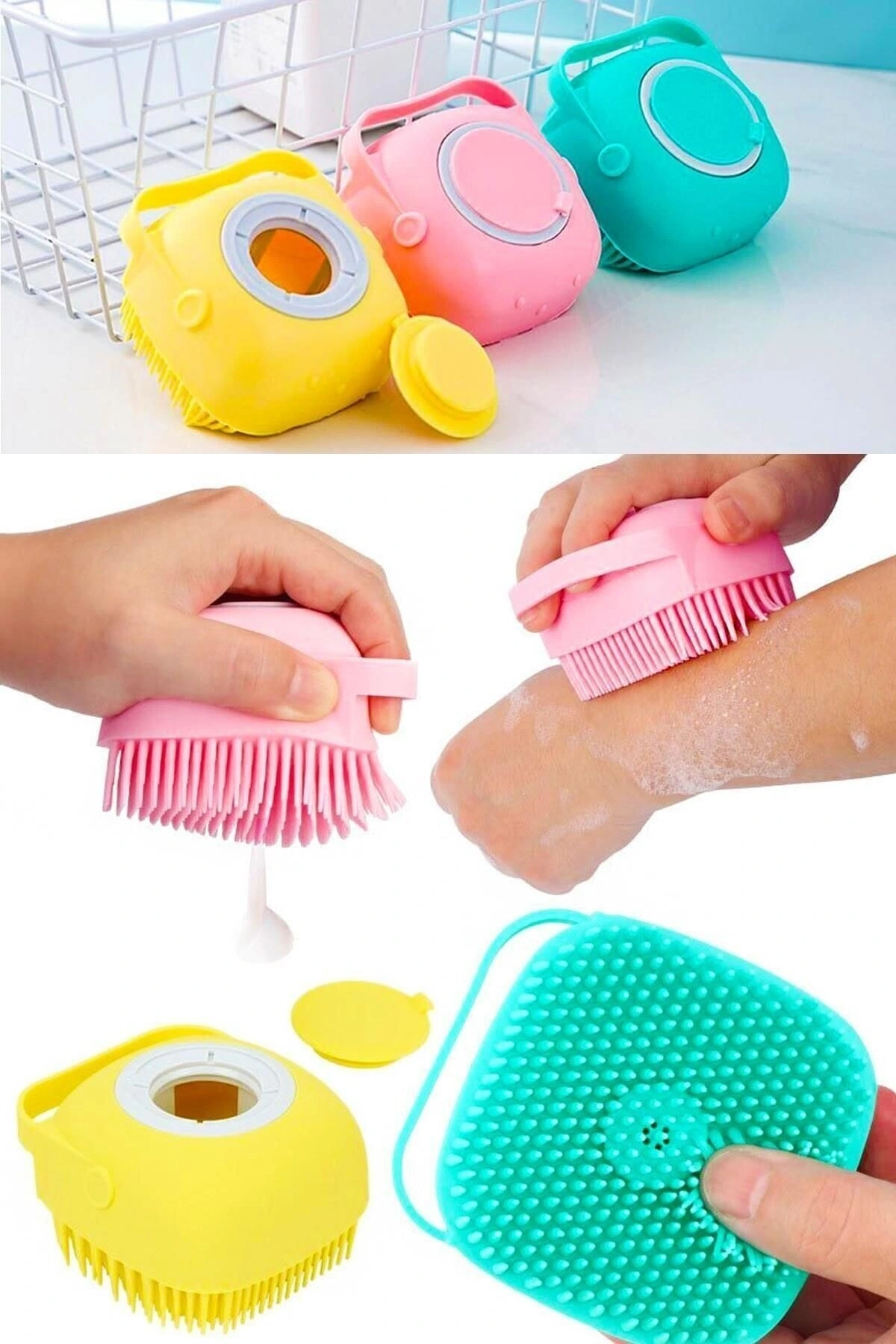 Duş Jeli Hazneli Banyo Masaj Kesesi ( Lisinya )