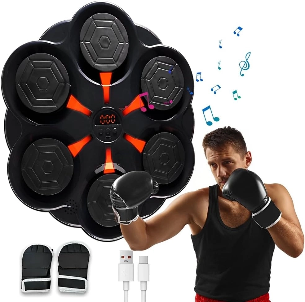 Duvar Boks Makinesi Müzikli Bluetooth Hoparlör Özellikli Led Işıklı Ritimli 9 Mod Seviye Ayarlı Box ( Lisinya )