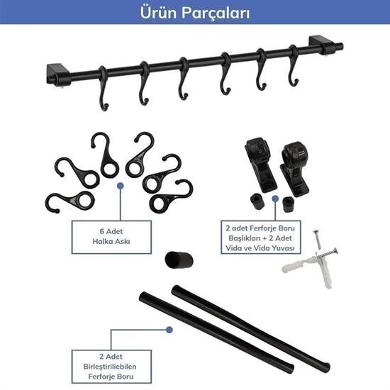 duvara Monte Edilen 6 Kancalı Dekor Kaşıklık Ve Kupa Askısı ( Lisinya ) duvara Monte Edilen 6 Kancalı Dekor Kaşıklık Ve Kupa Askısı ( Lisinya )