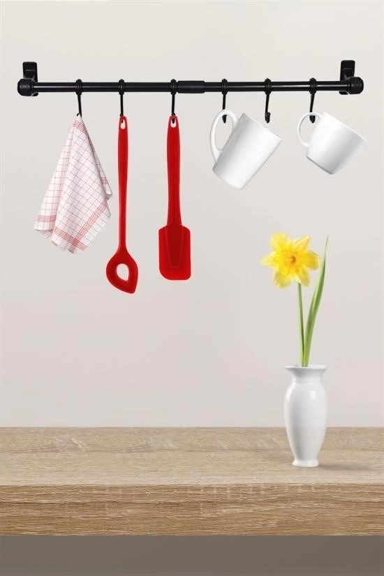 duvara Monte Edilen 6 Kancalı Dekor Kaşıklık Ve Kupa Askısı ( Lisinya ) duvara Monte Edilen 6 Kancalı Dekor Kaşıklık Ve Kupa Askısı ( Lisinya )