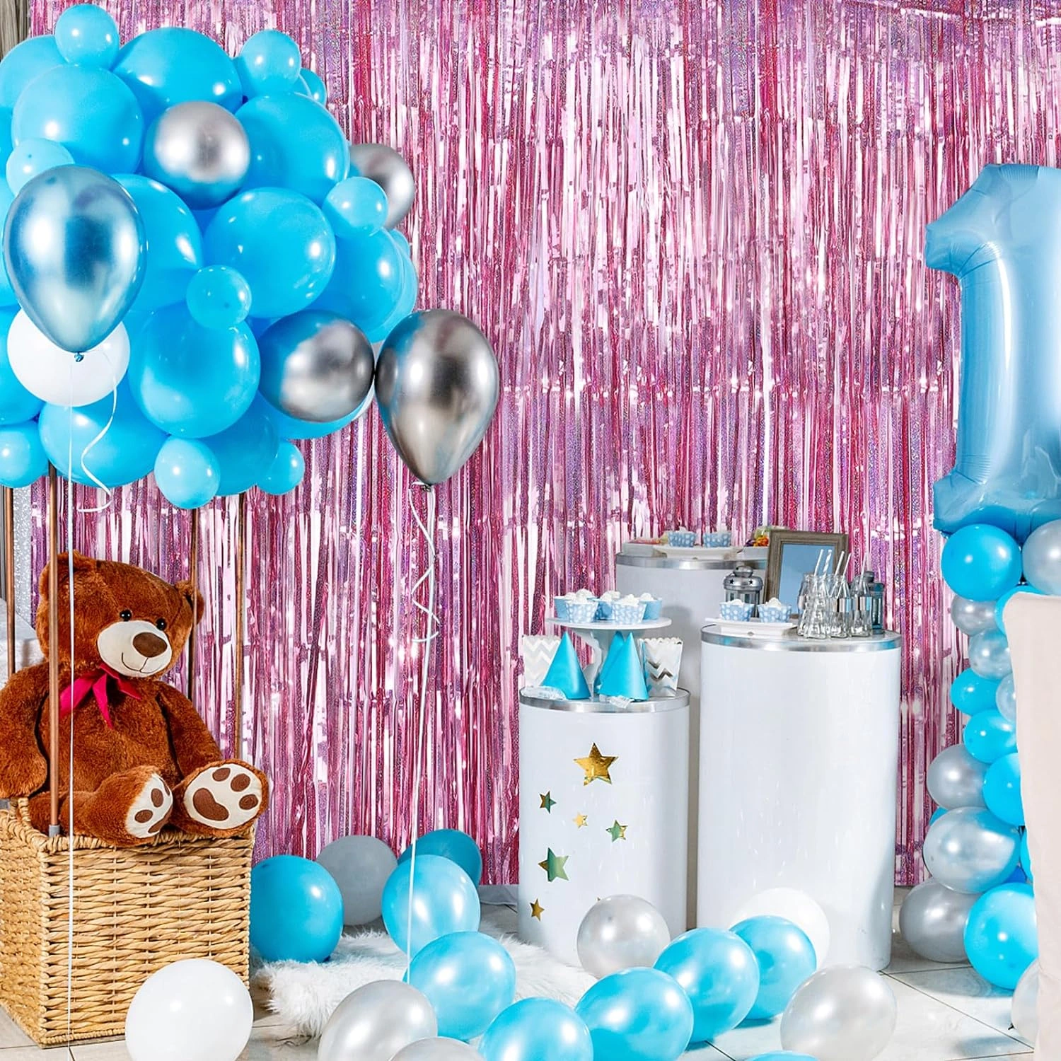 Ekstra Metalize Parlak Saçaklı Arka Fon Perde Rose Gold ( Lisinya ) Ekstra Metalize Parlak Saçaklı Arka Fon Perde Rose Gold ( Lisinya )