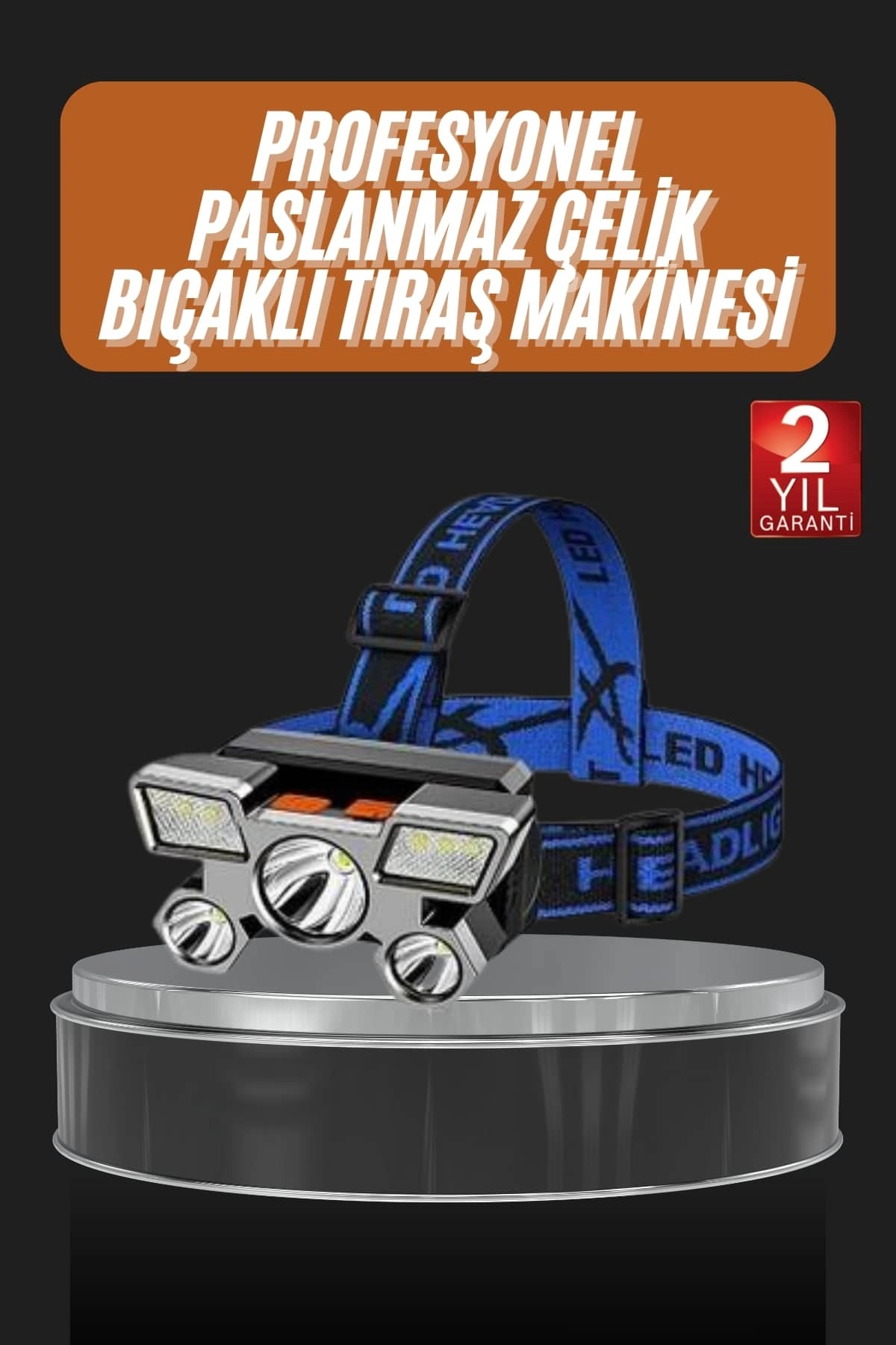 El Feneri Süper Kafa Lambası 4 Modlu 5 Led Kafa Feneri ( Lisinya )