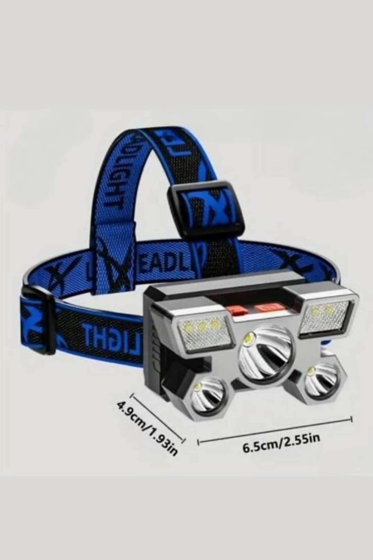 El Feneri Süper Kafa Lambası 4 Modlu 5 Led Kafa Feneri ( Lisinya )
