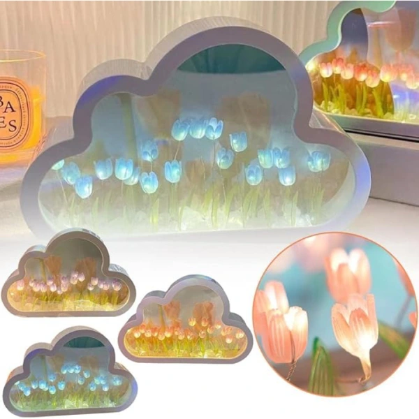 El Yapımı Büyük Boy Bulut Gece Lambası ( Lisinya )