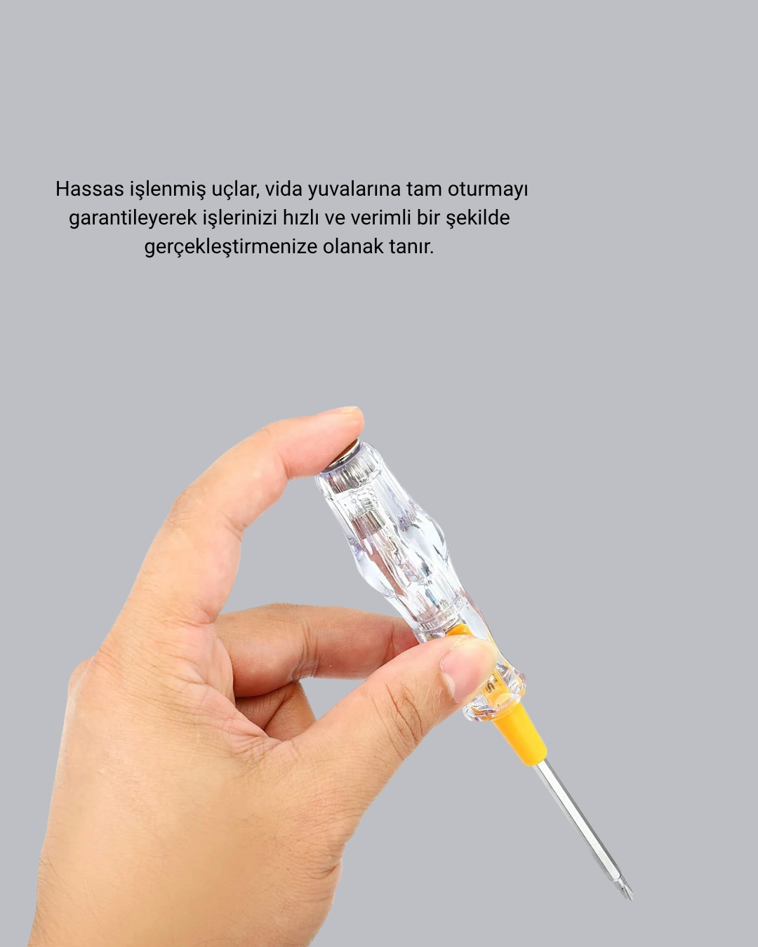 Elektrik Test Kalemi Neon Işıklı Nikel Kaplama 110-220v Dirençli ( Lisinya )