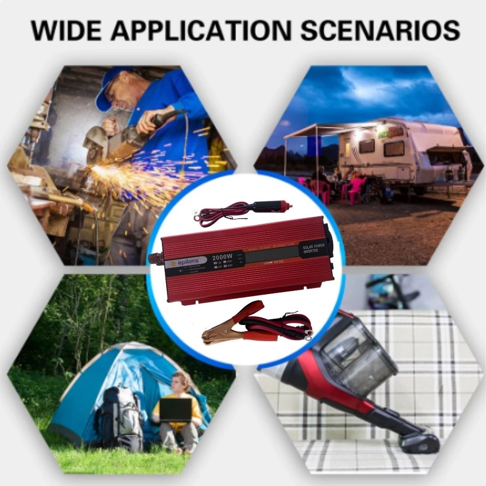 Lisinya 12v 2000w Modifiye Sınus İnverter 220v Dijital Göstergeli- Taşınabilir Güç Kaynağı ( Lisinya )