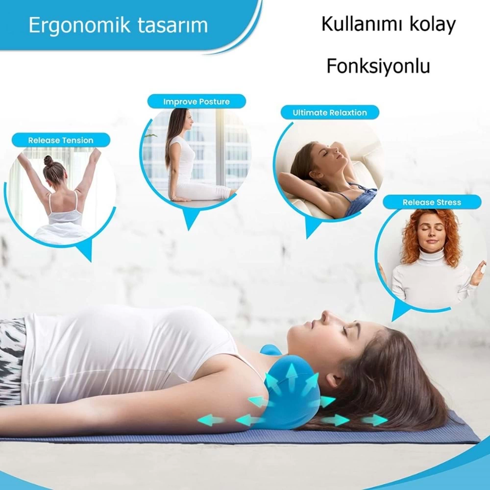 Kayropraktik Boyun Yastığı U Şekilli Masaj Destekli Ağrı Kesici Bellek Köpük Yastık ( Lisinya ) Kayropraktik Boyun Yastığı U Şekilli Masaj Destekli Ağrı Kesici Bellek Köpük Yastık ( Lisinya )