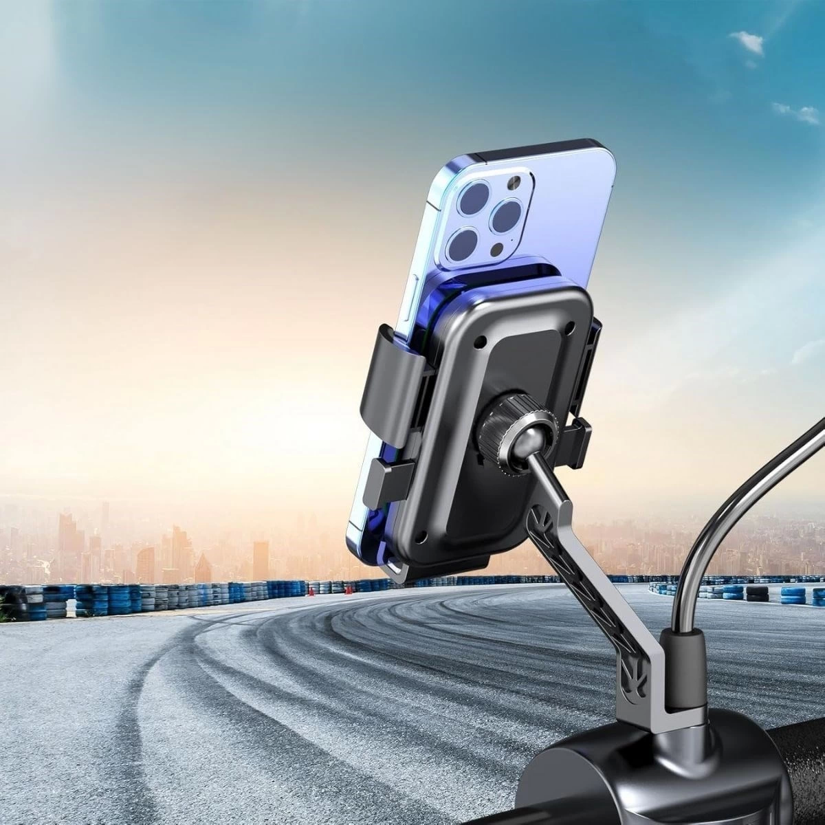 Motor,motosiklet,bisiklet ,scooter İçin 360 Derece Dönebilen Dikiz Aynası Versiyonu Telefon Tutucu Aparat ( Lisinya ) Motor,motosiklet,bisiklet ,scooter İçin 360 Derece Dönebilen Dikiz Aynası Versiyonu Telefon Tutucu Aparat ( Lisinya )