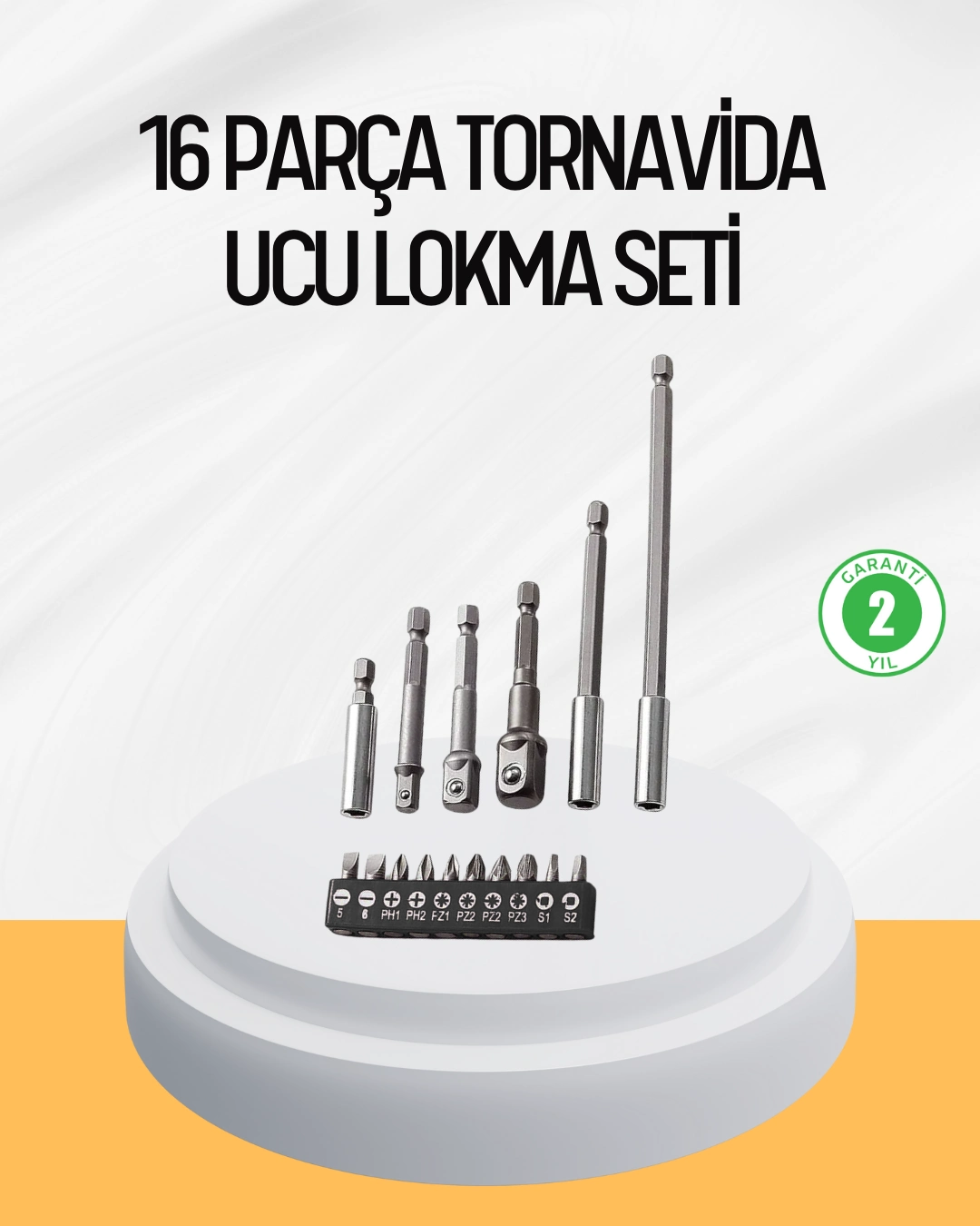 Ergonomik 16 Parça Bits Tornavida Uç Ve Adaptör Seti ( Lisinya )