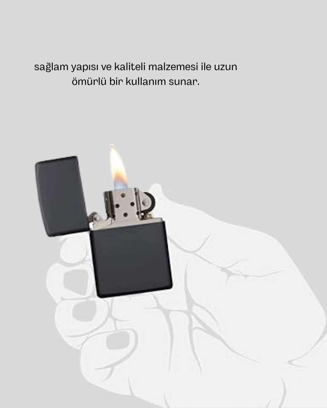 Ergonomik Metal Çakmak Mat Kaplamalı Ve Şık Tasarımlı Aksesuar ( Lisinya )