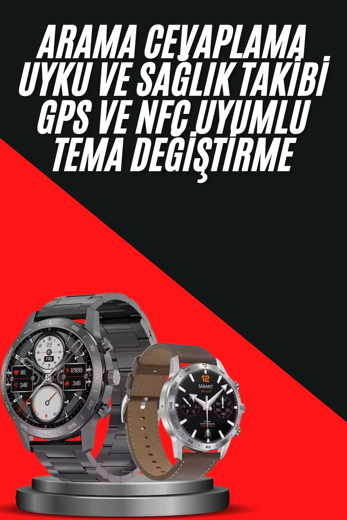 Erkeklere Özel Akıllı Saat Çelik Kordon Bluetooth Bağlantılı İos Ve Android Uyumlu ( Lisinya )