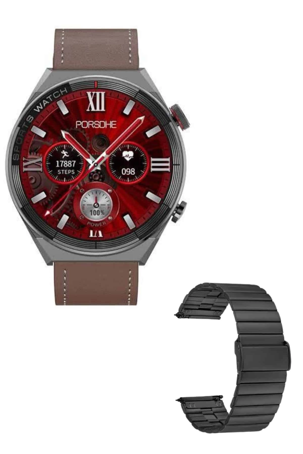 Erkeklere Özel Akıllı Saat Çelik Kordon Bluetooth Bağlantılı İos Ve Android Uyumlu ( Lisinya )