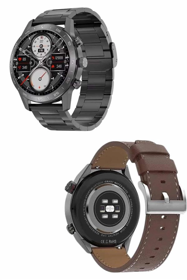 Erkeklere Özel Akıllı Saat Çelik Kordon Bluetooth Bağlantılı İos Ve Android Uyumlu ( Lisinya )