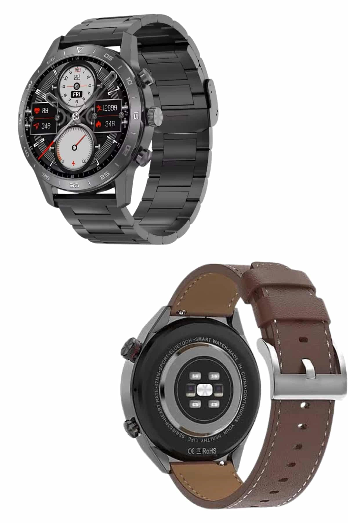 Erkeklere Özel Akıllı Saat Çelik Kordon Bluetooth Bağlantılı İos Ve Android Uyumlu ( Lisinya )