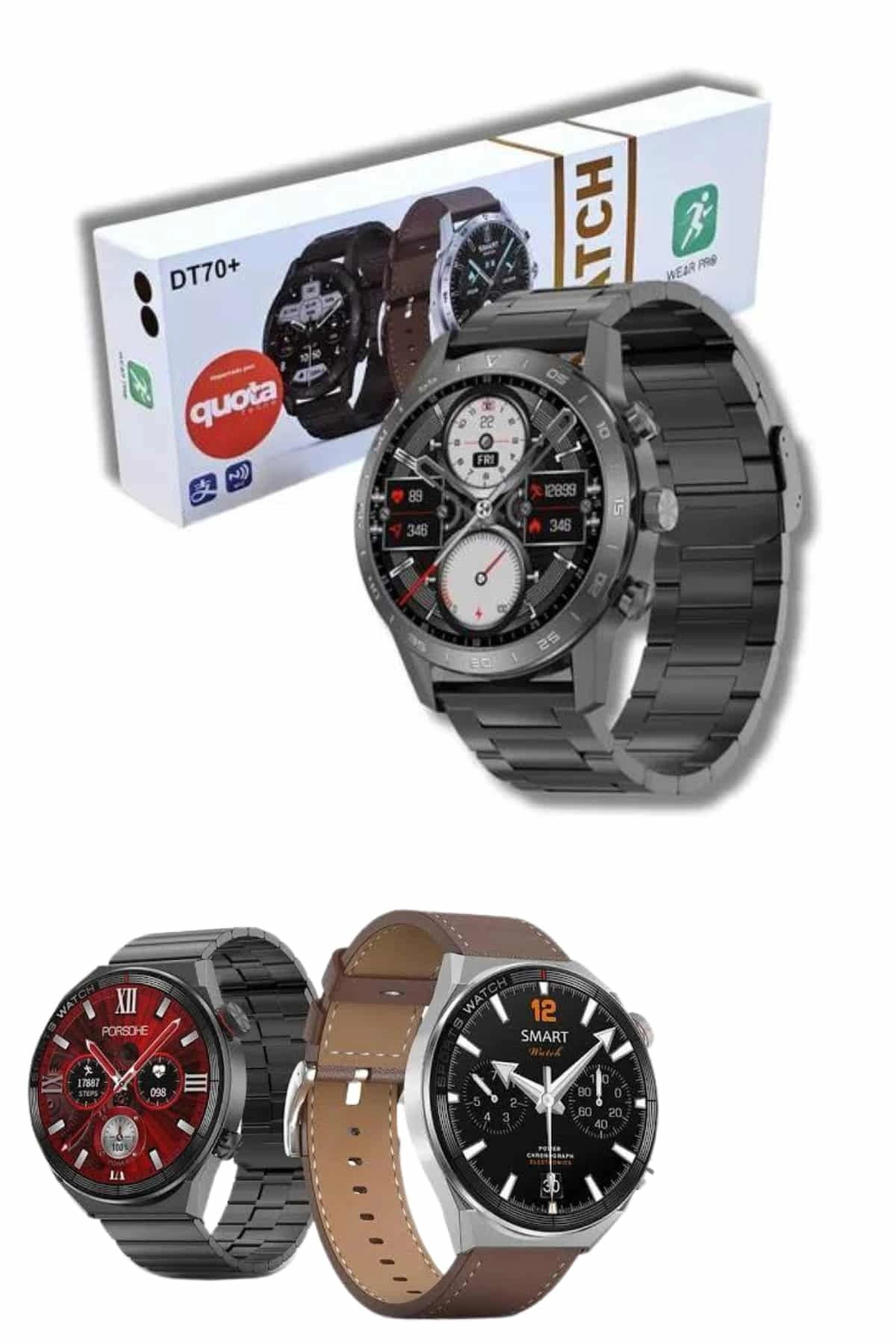 Erkeklere Özel Akıllı Saat Çelik Kordon Bluetooth Bağlantılı İos Ve Android Uyumlu ( Lisinya )