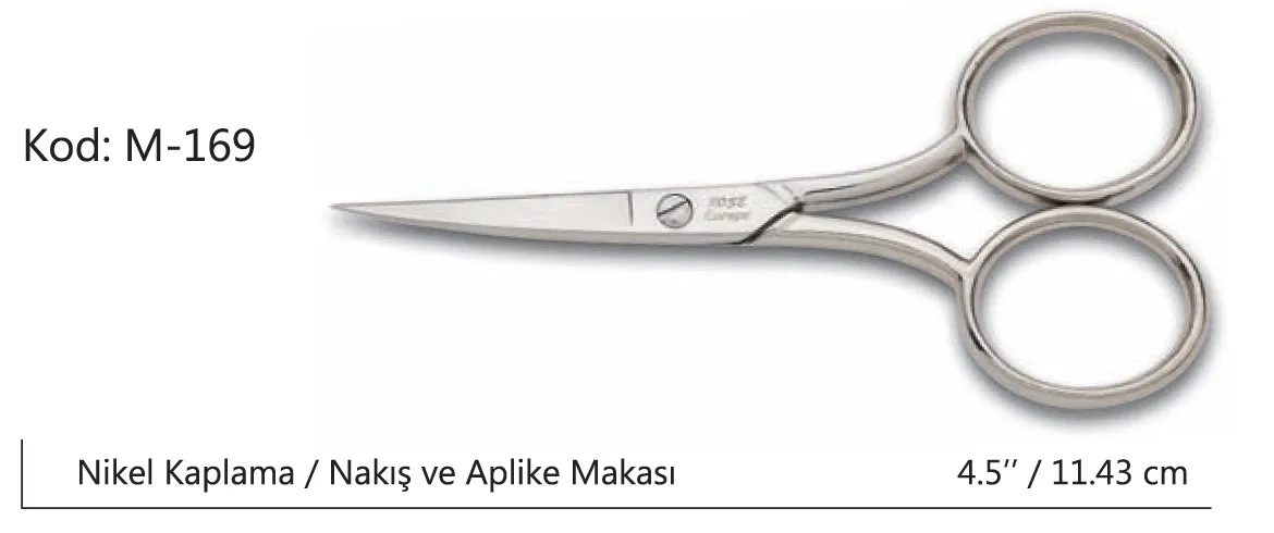 Europe Az Kalın Nakış Makası Süper Kalite No:4,5 11,43 Cm ( Lisinya ) Europe Az Kalın Nakış Makası Süper Kalite No:4,5 11,43 Cm ( Lisinya )