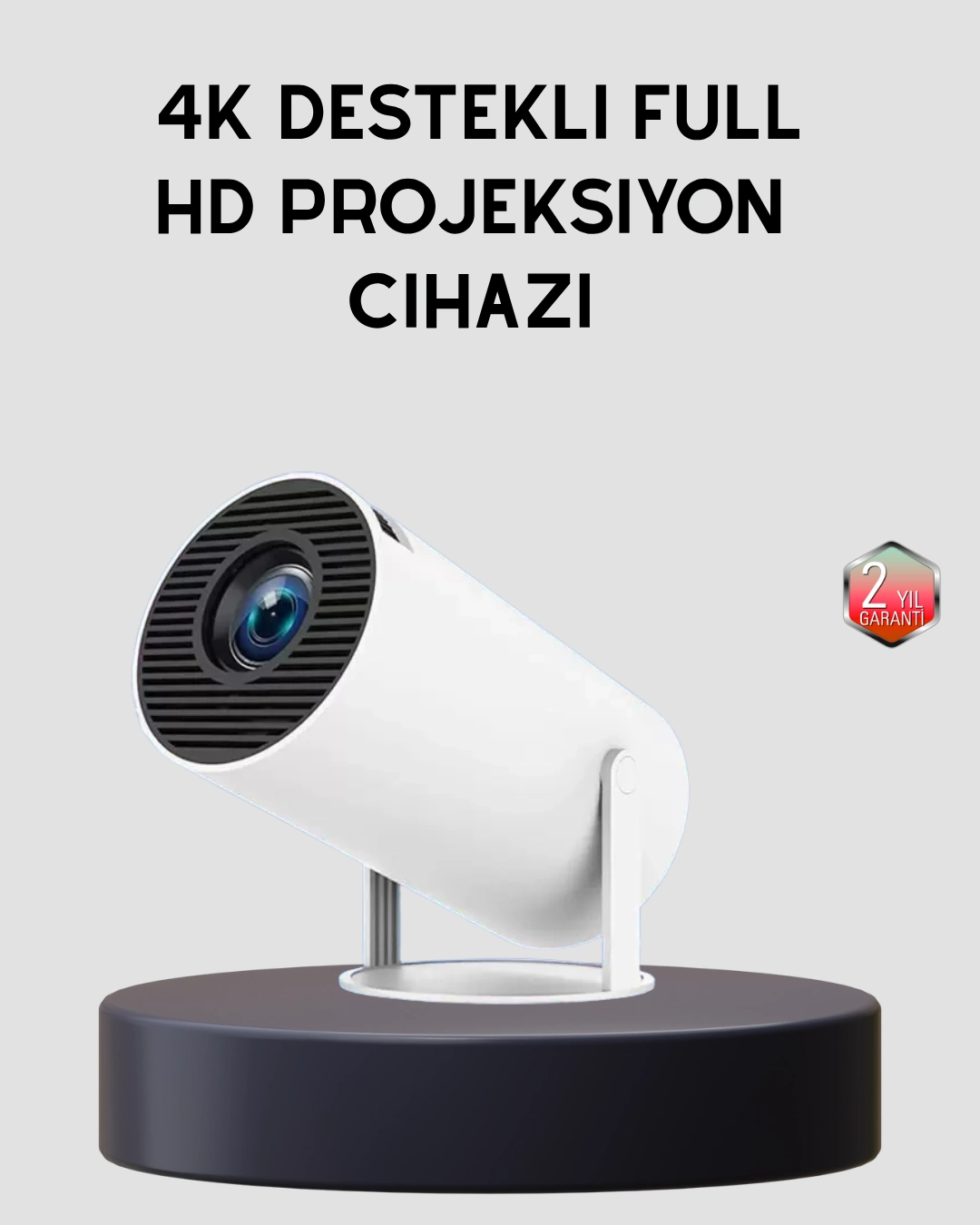 Ev Sineması Projeksiyon Cihazı – 160 Ansı Lümen, 4k Uyumlu Ve Kablosuz Görüntü Aktarımı ( Lisinya )